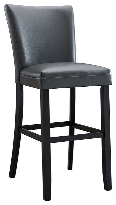 High Bar Chair, Gray Breathing Leather