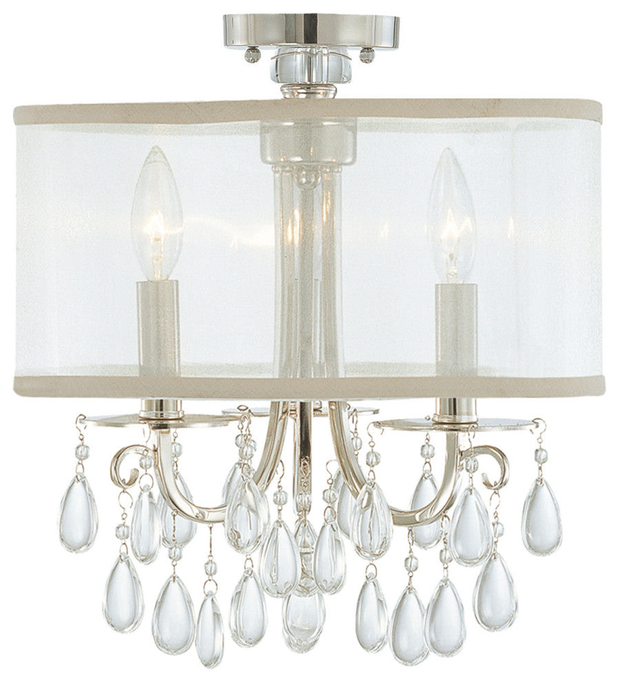 Crystorama Lighting Group 5623_CEILING Hampton 3 Light 14"W - Polished Chrome