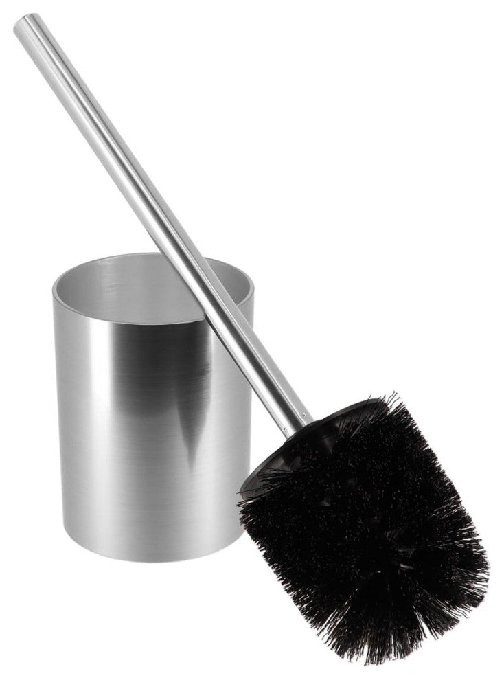 Toilet Brush and Holder Set NOUMEA Silver Brushed Aluminum