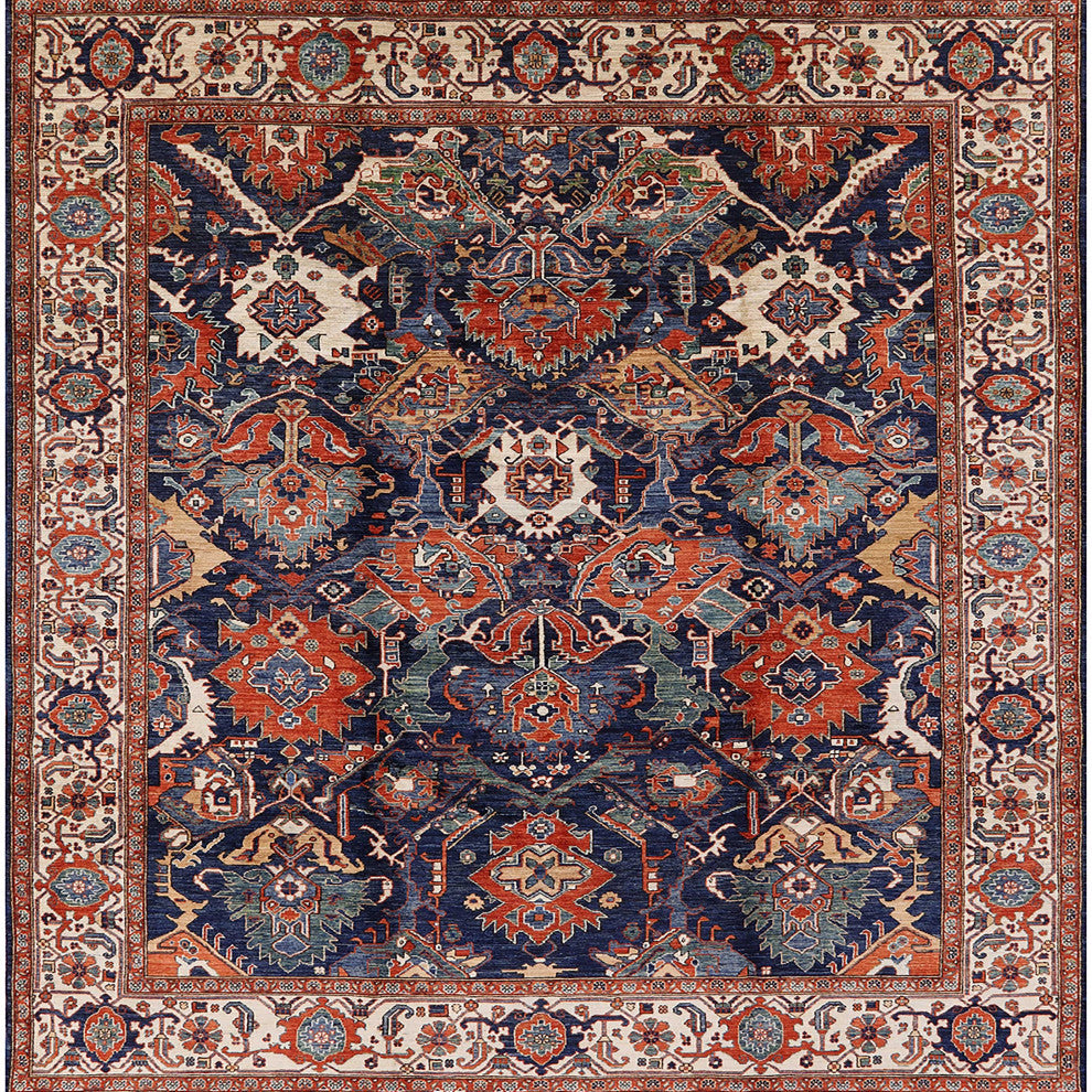 Ahgly Company Indoor Square Mid-Century Modern Area Rugs, 8' Square