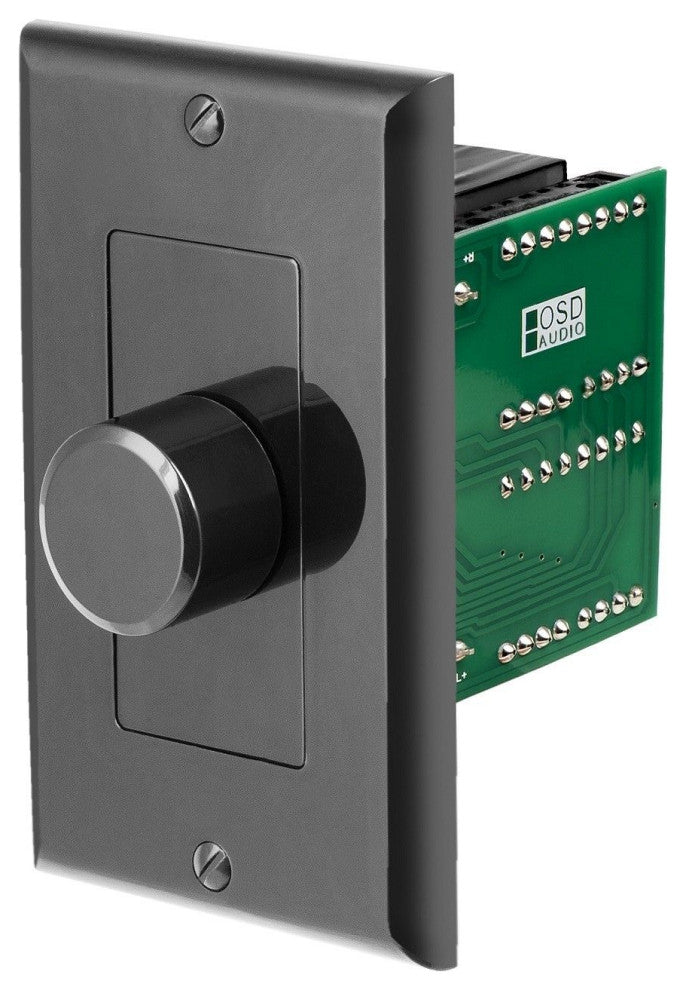 In Wall 100W Knob Volume Control, Impedance Matching, Black & Brown Decora Style