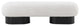 Robertson Boucle Fabric Upholstered Bench, Cream, Black Finish
