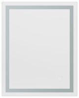 Genova 24" Rectangle Frameless Modern LED Bathroom Vanity Mirror