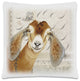 Country Life 18"x18" Goat Pillow, White