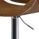 Marana Bentwood Adjustable Swivel Bar Stool, Deep Tan