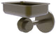 Satellite Orbit Two Wall Mount Soap Dish With Groovy Accents, Antique Brass