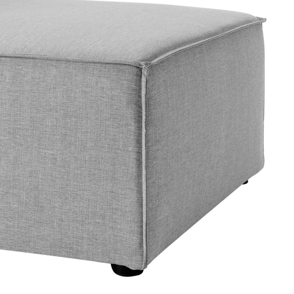Saybrook Outdoor Patio Upholstered 4-Piece Sectional Sofa Gray
