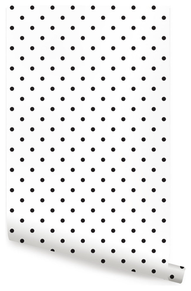 Small Polka Dots Peel and Stick Vinyl Wallpaper, 24"w X 60"h