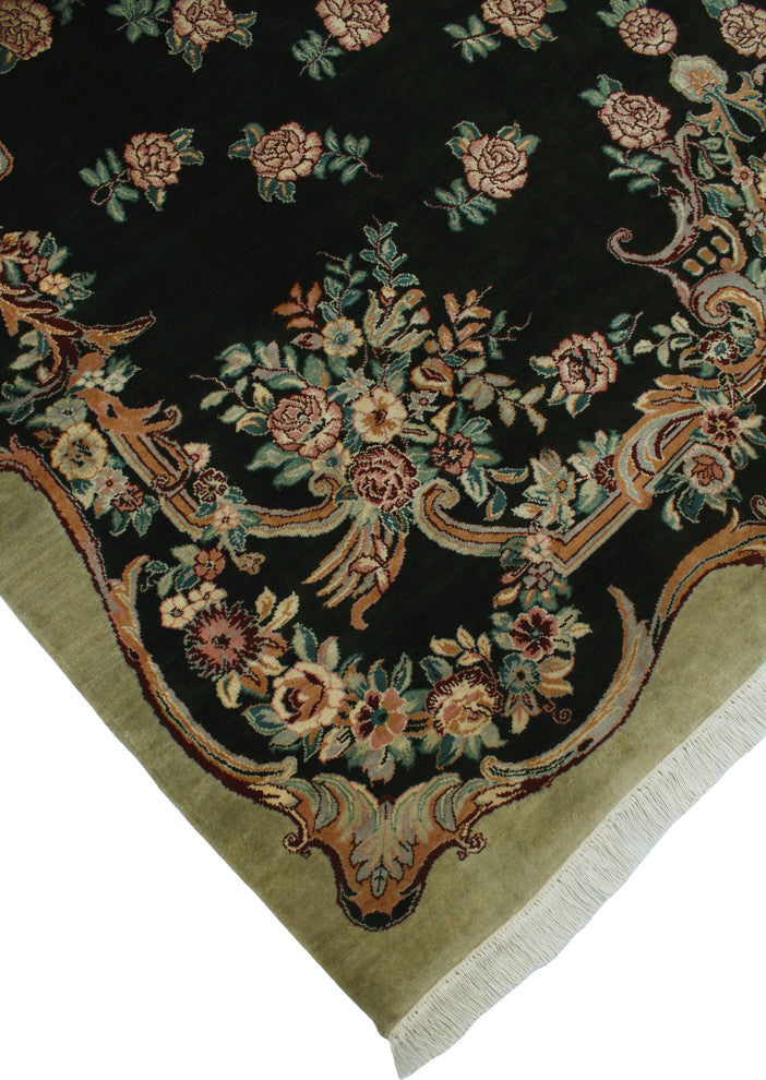 Pak-Persian Abusan Black Rug, 7'11x10'4