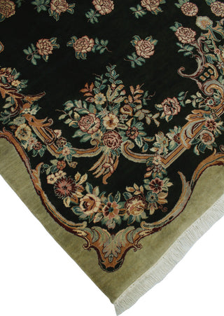 Pak-Persian Abusan Black Rug, 7'11x10'4