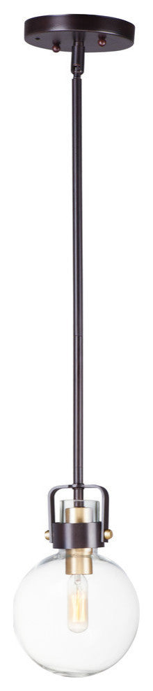 Maxim Bauhaus One Light Mini Pendant 90510CLBZSBR