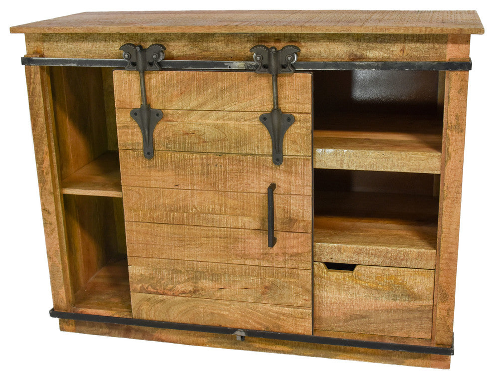 Farmhouse Sliding Barn Door TV Stand
