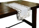 Daisy Lace Embroidered Cutwork Table Runner, 16x34