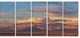 Argentina Mountains with Clouds, African Landscape Canvas Art, 60"x28", 5 Panels