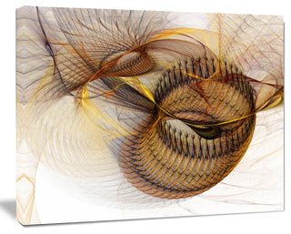 Abstract Brown Spiral Texture, Oversized Abstract Canvas Art Print, 60x40