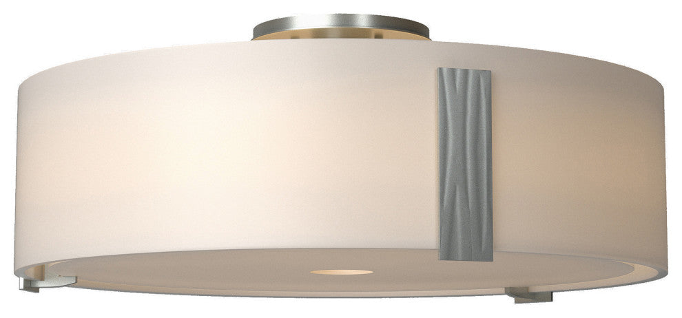 Impressions Large Semi-Flush, Vintage Platinum Finish, Opal Glass