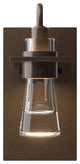 Erlenmeyer Sconce, Bronze Finish, Clear Glass