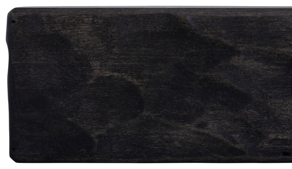 Rough Hewn Fireplace Shelf Mantel, Midnight Black, 60"