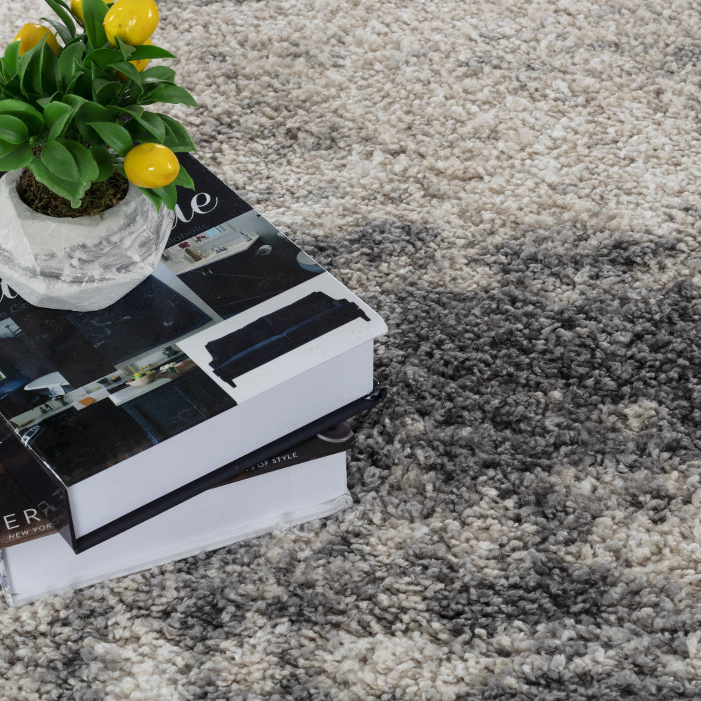 Noori Rug Shag Madison Gray/Beige Rug, 8'9"x12'2"