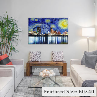 "Austin, Texas Starry Night Skyline" by iCanvas, 26x18x1.5"