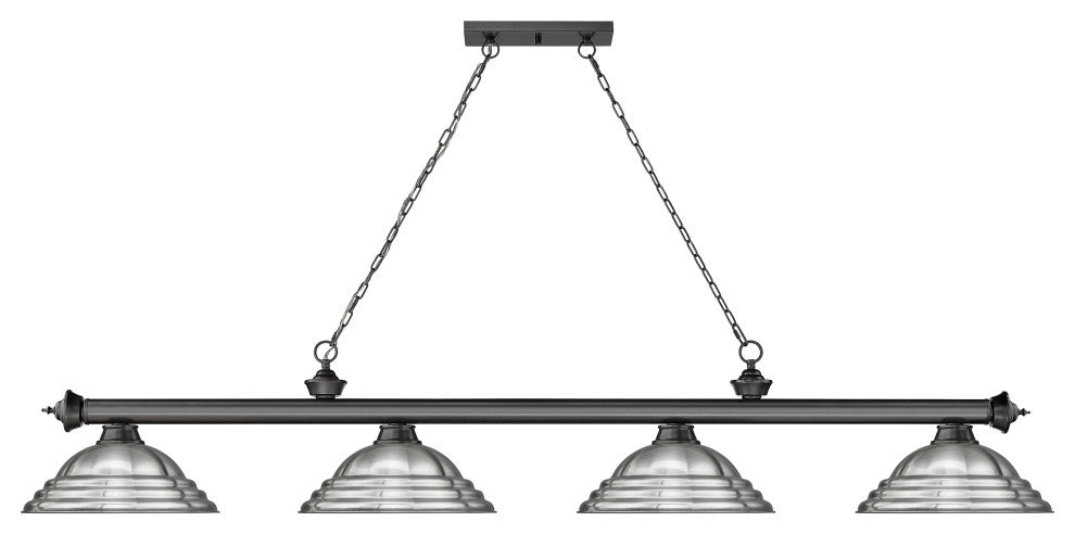 Zlite 2306-4BP-SBN 4-Light Billiard, Brushed Nickel