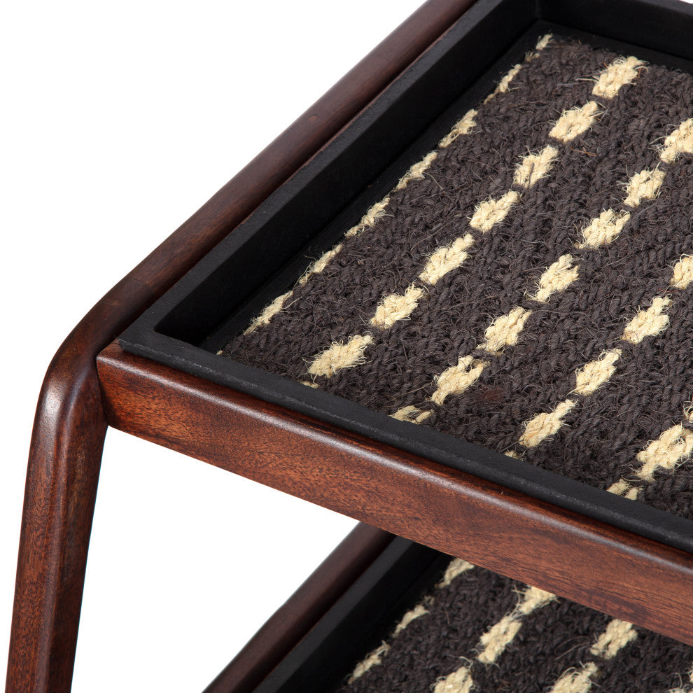 Double-Tier Brown Stand With 2-Pair Rubber Boot Trays Stevie and Paul