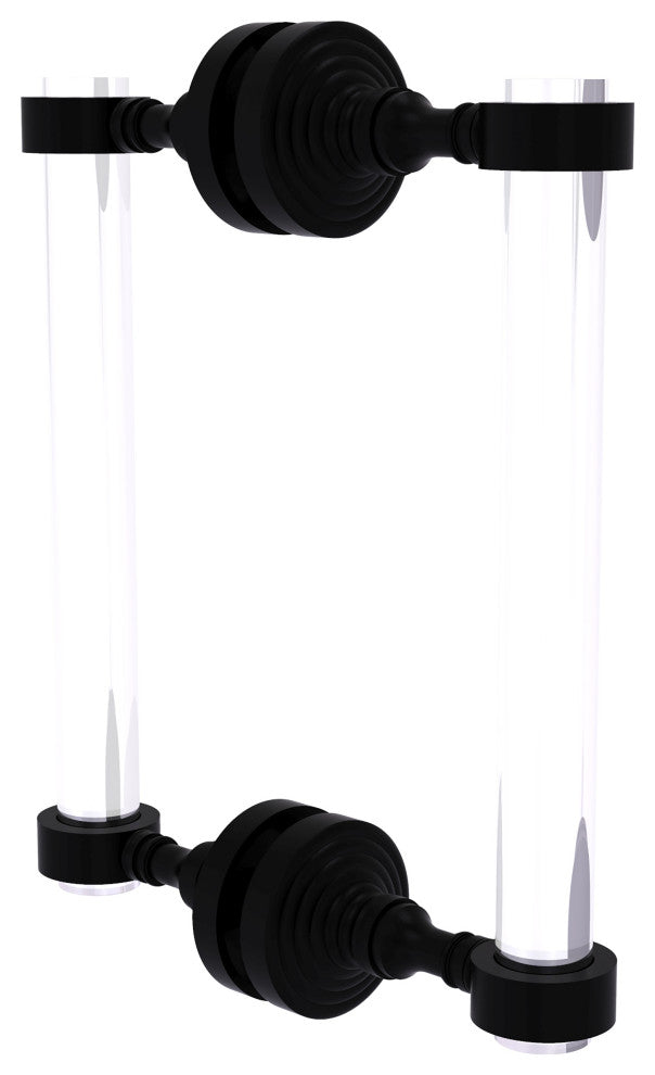 Pacific Grove 8" Back to Back Shower Door Pull, Matte Black