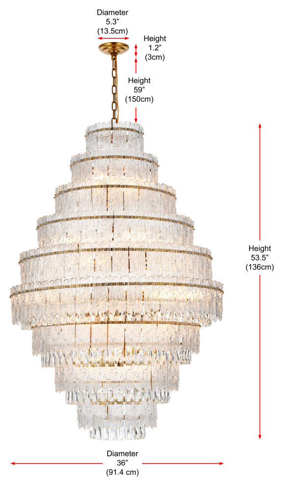Home Living 36" Chandelier, Satin Gold