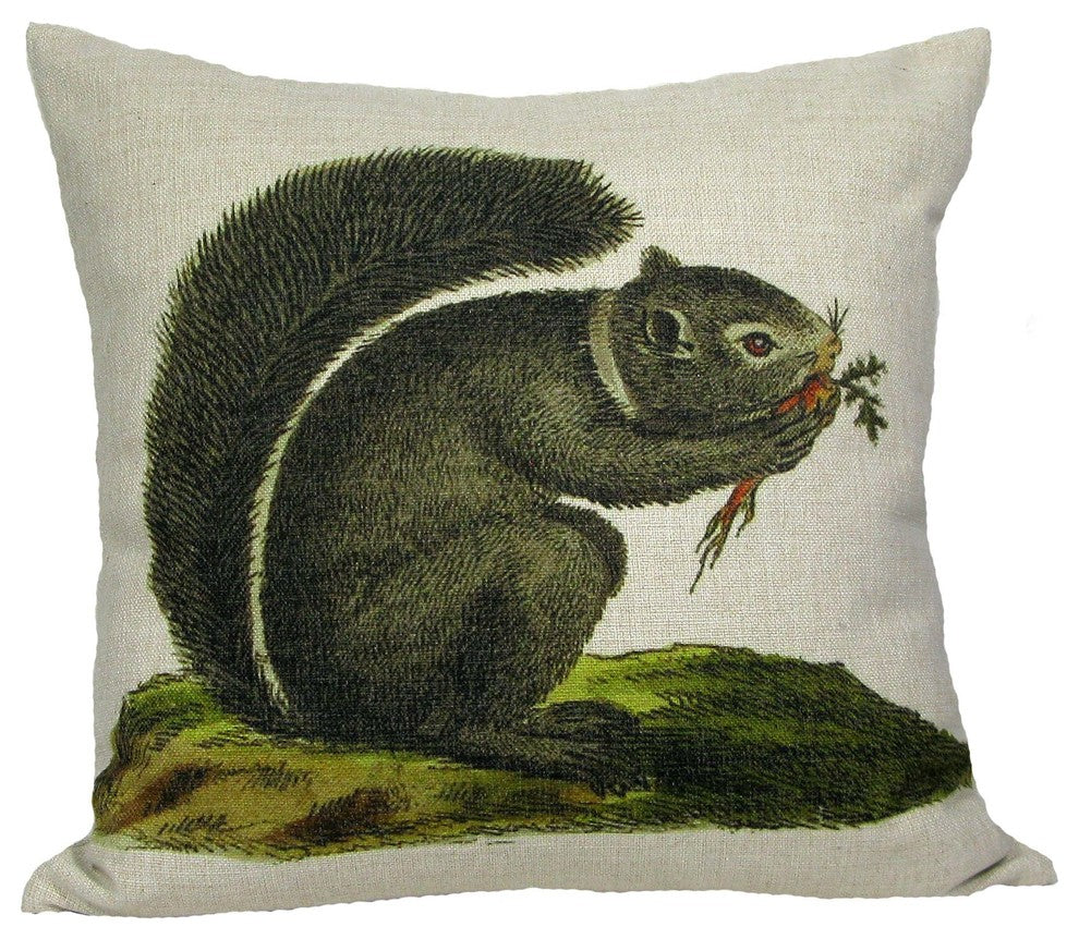 Squirrel Throw Pillow Case, Without Insert