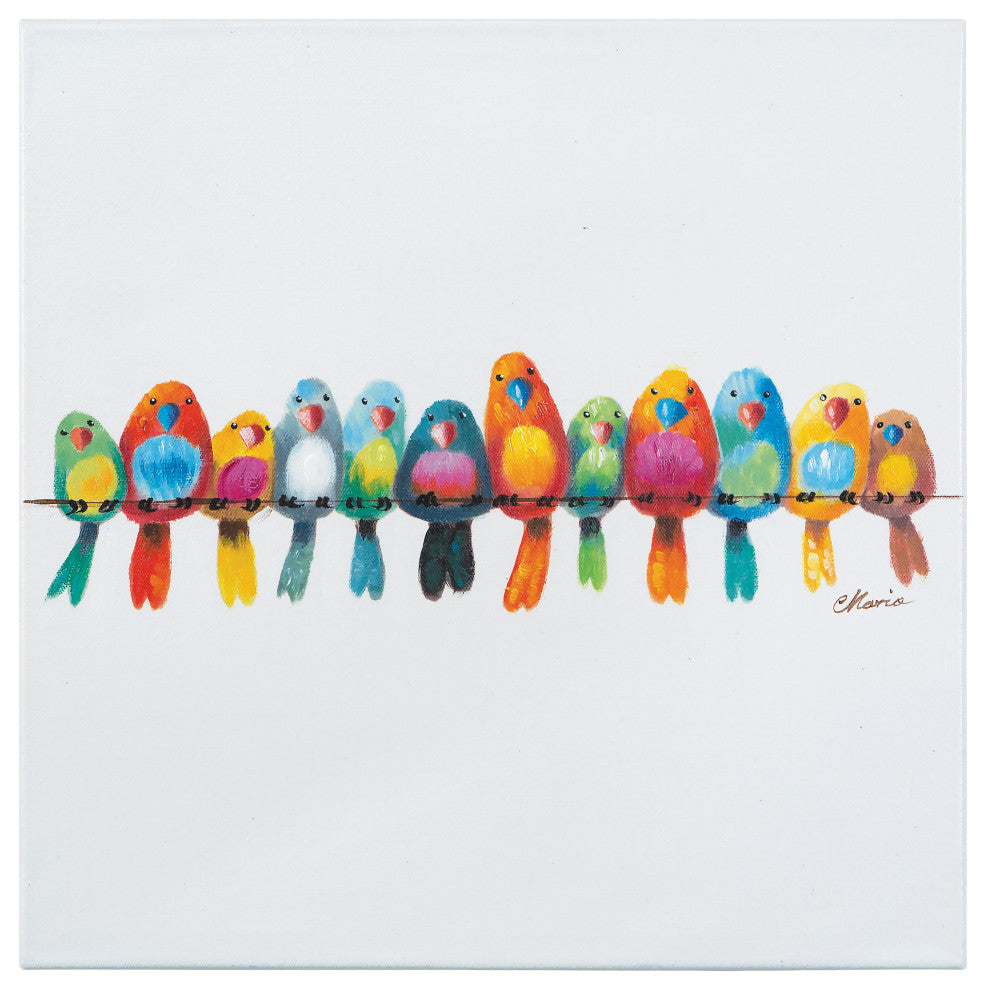 Yosemite Home D''cor Original Painting: Birds on a Wire III, ARTAC0436C-REV1