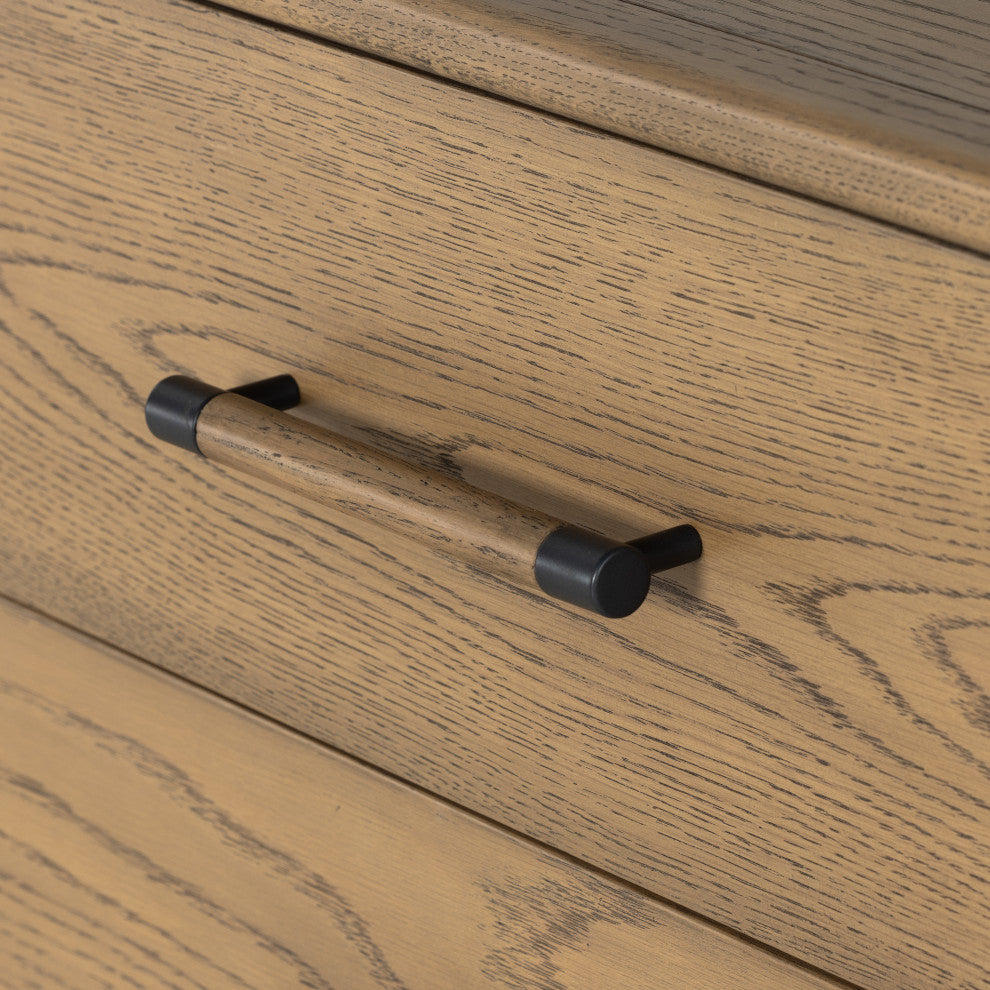 Caroline 6 Drawer Dresser-Smoked Oak