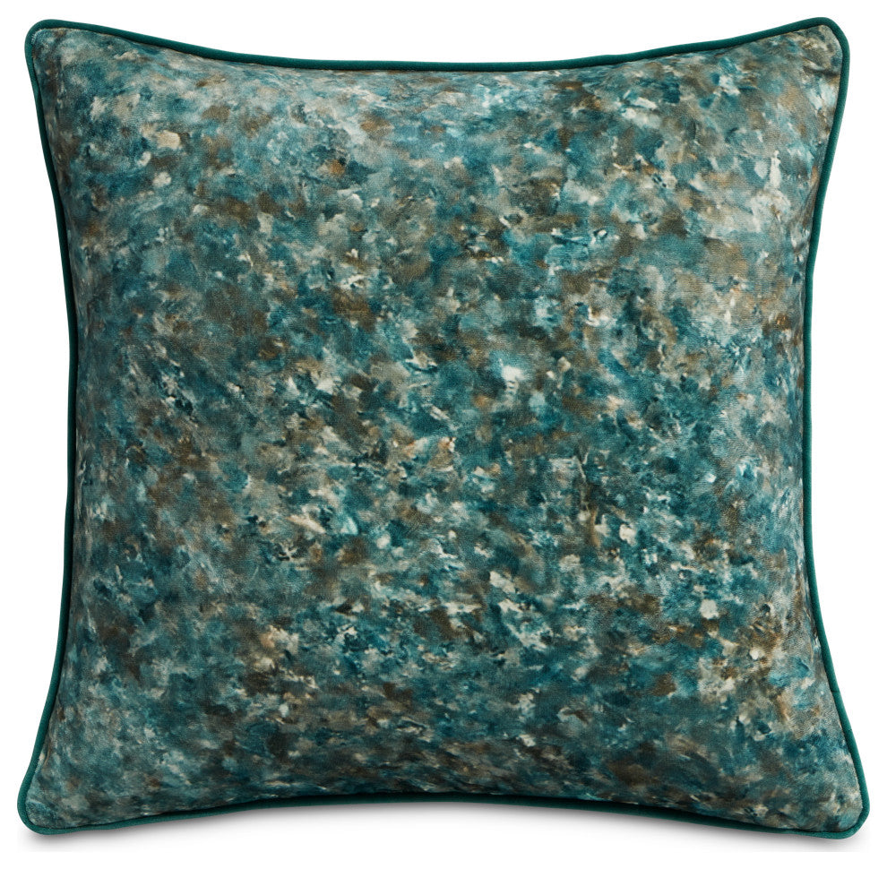 Renue Tatum 19" Velvet Throw Pillow, Set of 2, Juniper Teal