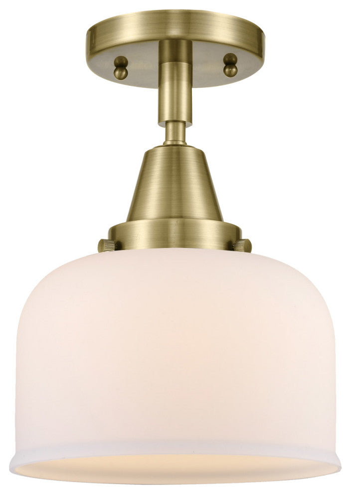 Innovations Lighting 447-1C-AB-G71-LED Large Bell 1 Light 8" Flush Mount