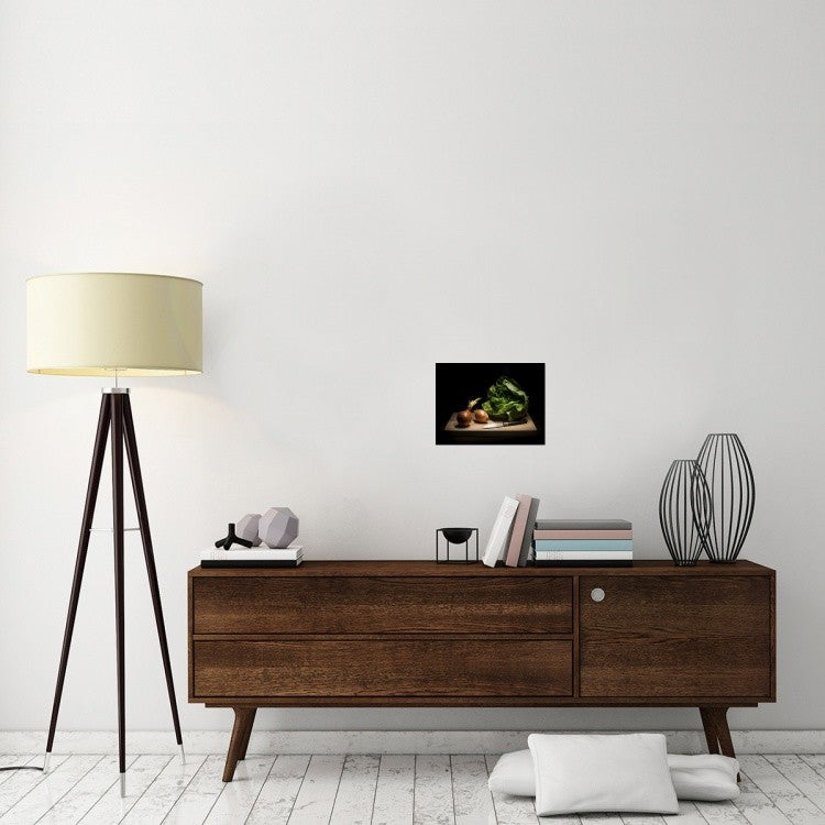 "Onions And Lettuce" Stretched Canvas Giclee by Antonio Zoccarato, 16"x12"