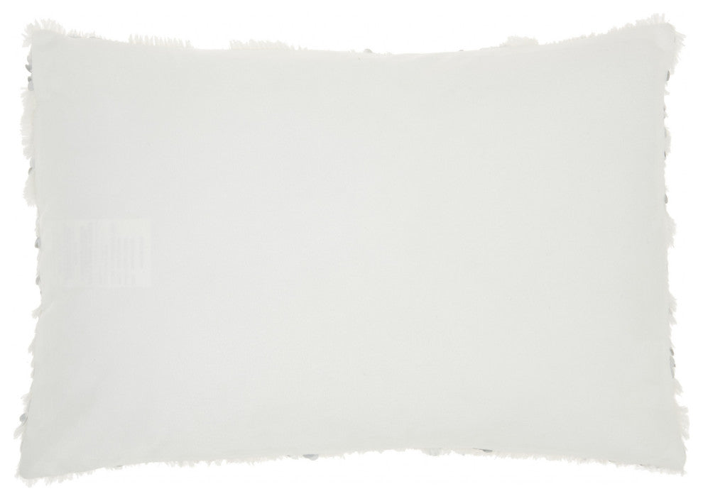 Stylish Handcrafted White Accent Throw Pillow