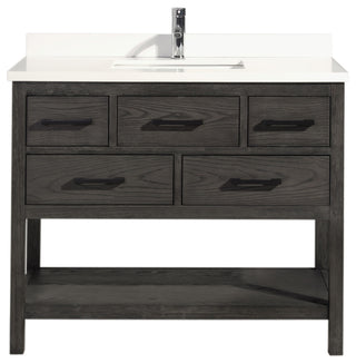 Betty 42" Bathroom Vanity, Weathered Gray Finish