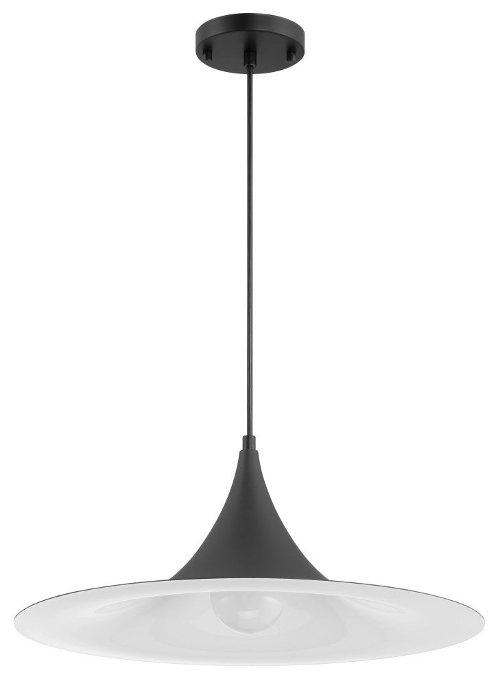 Costa LED Pendant, Replaceable LED, Matte Black, 19in