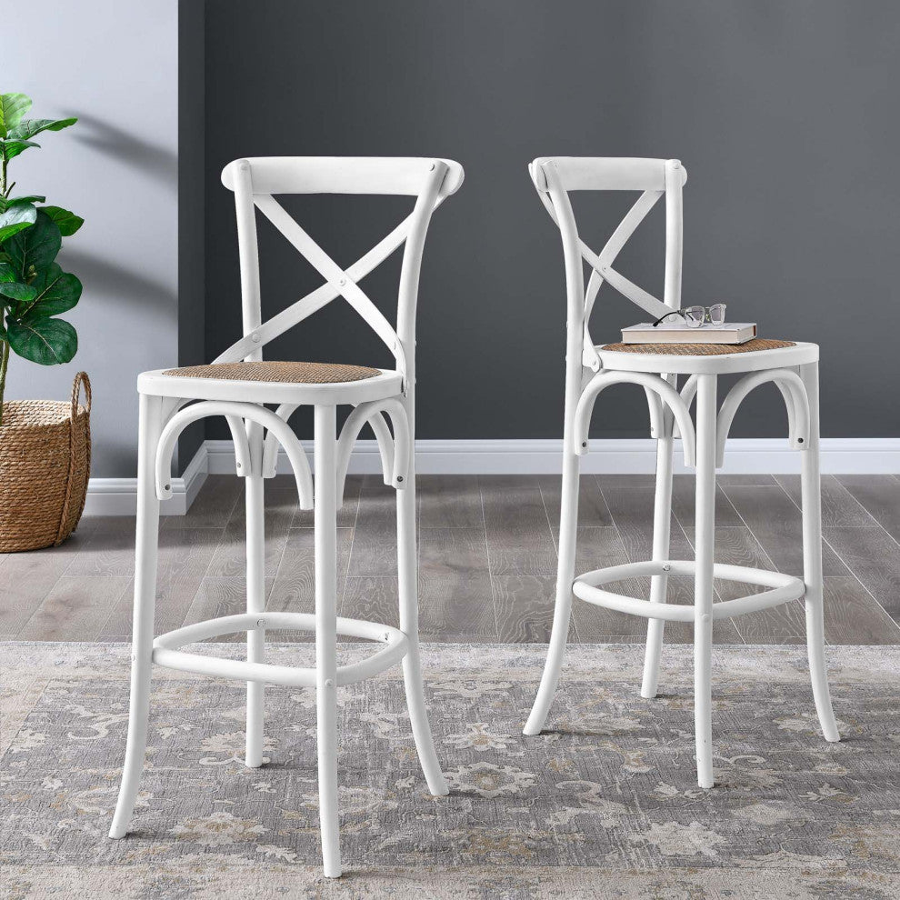 Gear Bar Stool, White