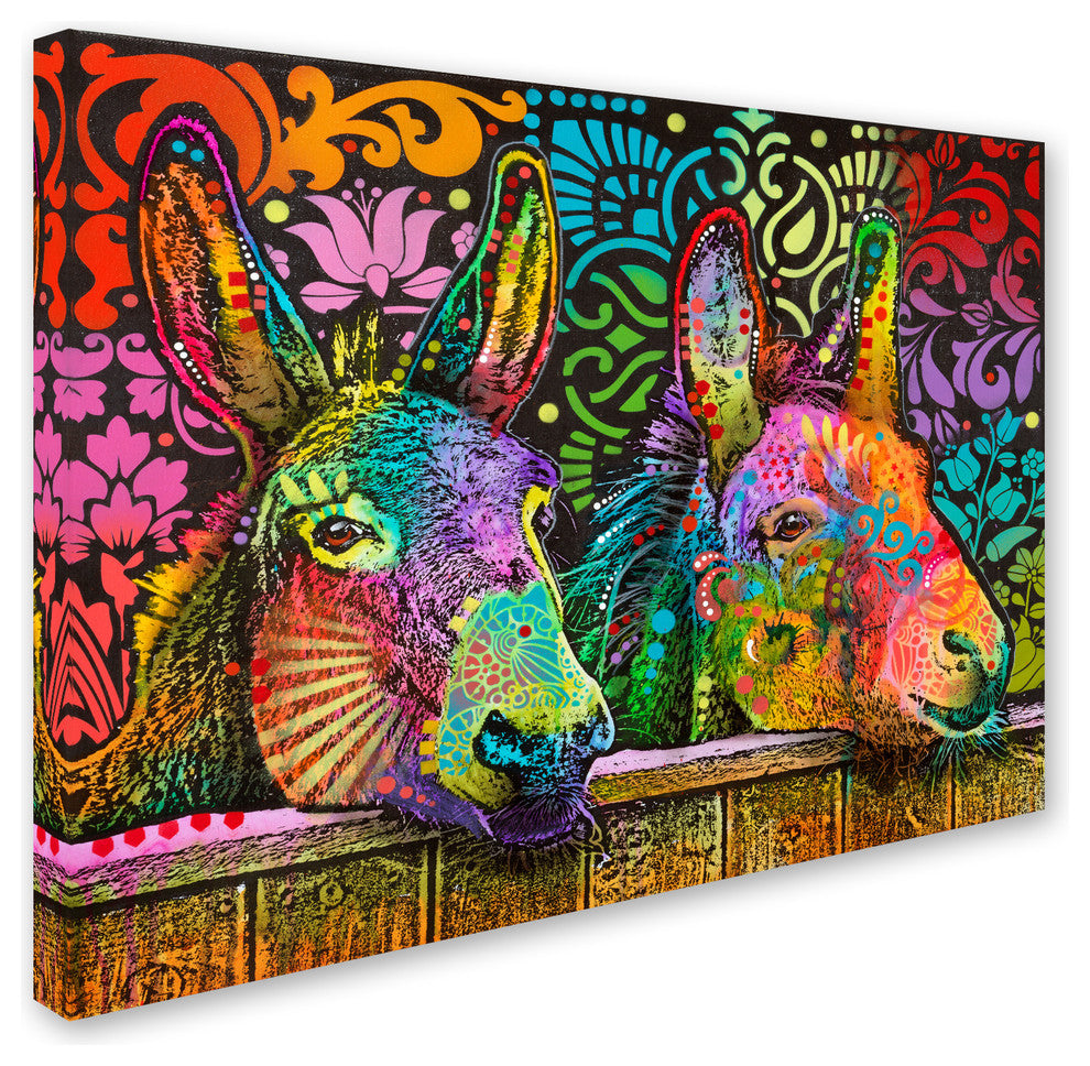 Dean Russo 'Donkeys' Canvas Art, 19x14