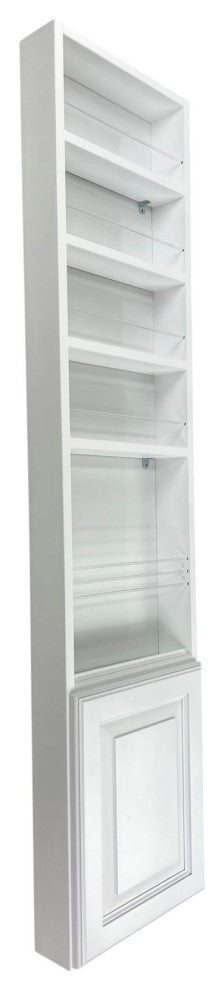 Edan On the Wall White Enamel Spice Rack 62"h x 14"w x 3.5"d