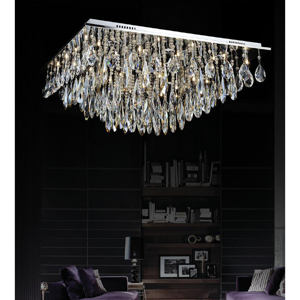 Bianca 20 Light Flush Mount With Chrome Finish