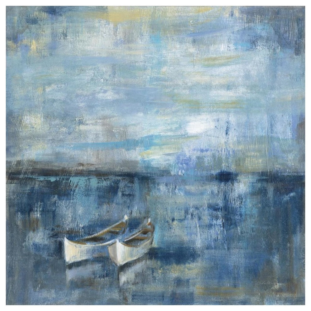 "Two Boats" Digital Paper Print by Silvia Vassileva, 38"x38"