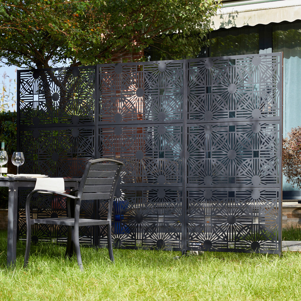 6ft Galvanized Steel Privacy Screen Fence