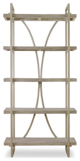 Uttermost 22902 Sway 42"W Metal and Wood Etagere Bookshelf - Beige