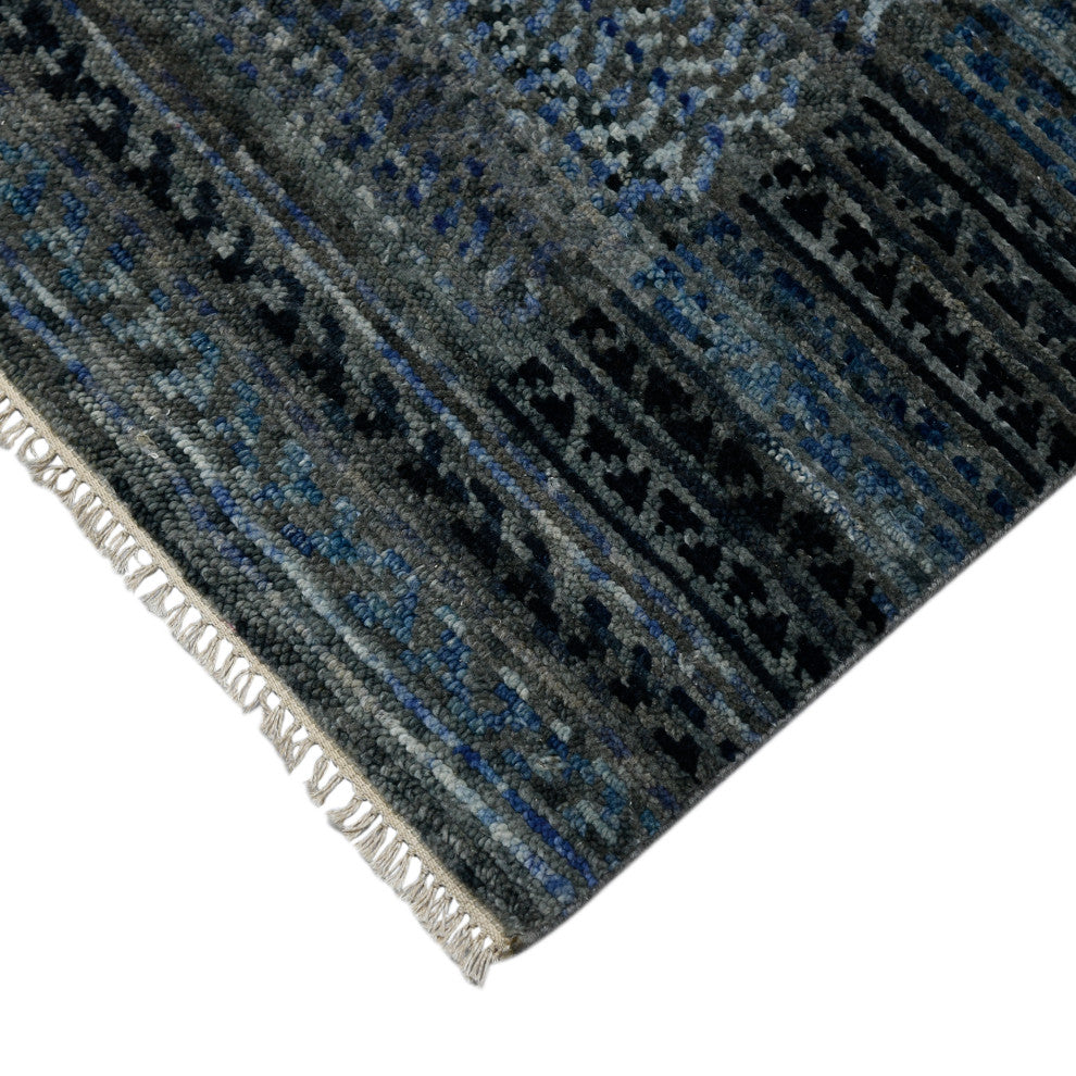 Legacy Barton Area Rug, Gray and Blue, 9' x 12', Geometric