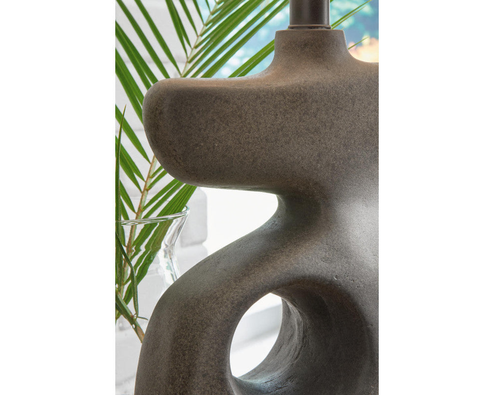 Danacy Distressed Black Table Lamp