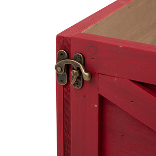 22"L Red Wooden Tree Collar