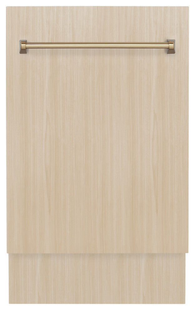 ZLINE Tallac 18" Panel Ready Dishwasher With Champagne Bronze DWVZ-18-CB