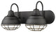 2-Light 18" Matte Black Neo-Industrial, Vanity Light