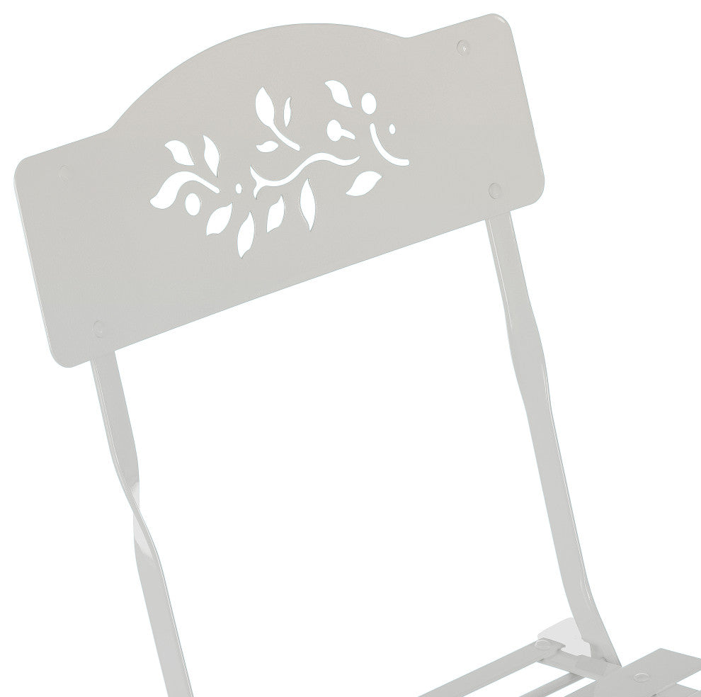 Metal 3-Piece Bistro Set, White